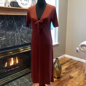 Size 2 to 4 Maroon Long Casual Dress